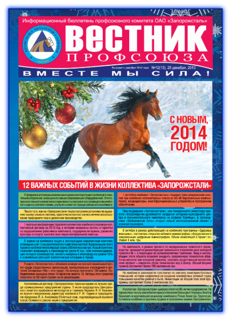 Вестник профсоюза №12 2013г.
